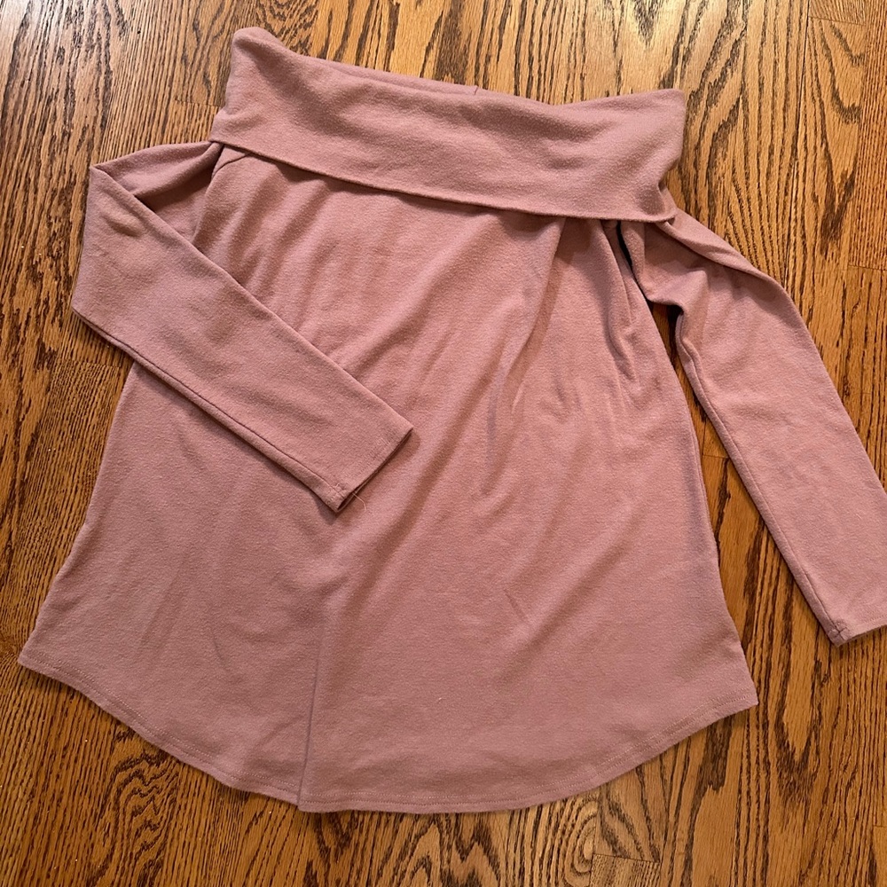 Piko 1988 Off the Shoulder Sweater Mauve - Picture 2 of 6